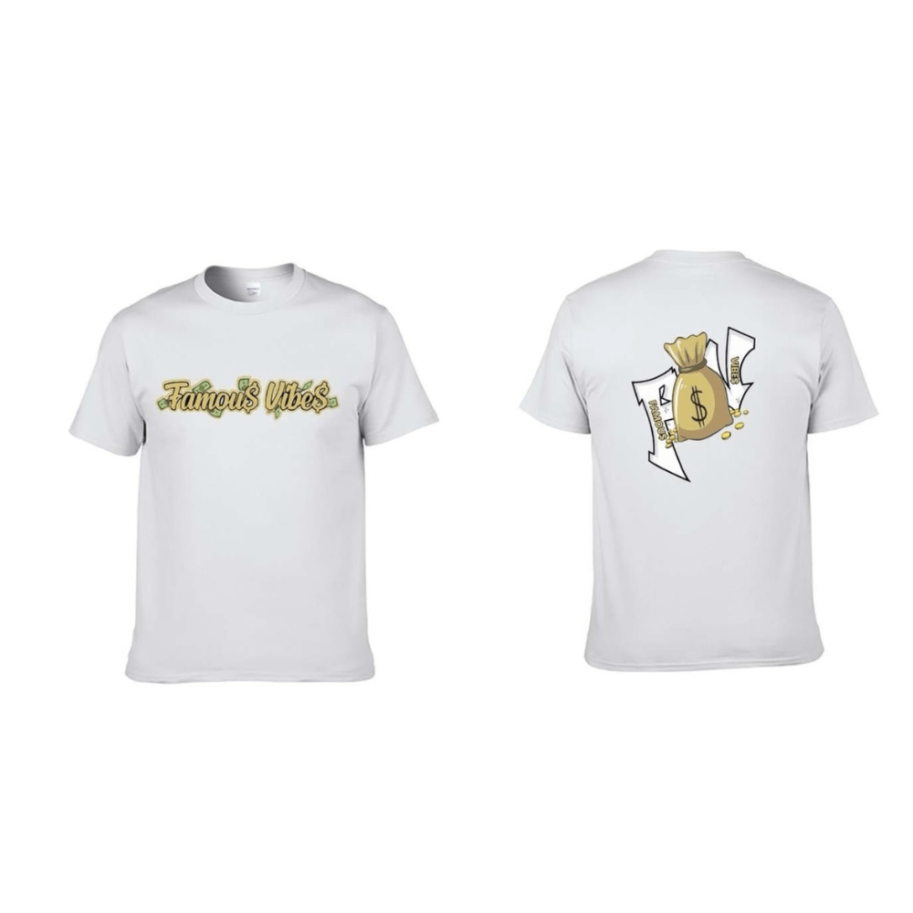 FV Shirt with Gold/White And Green Logo - Famou$Vibe$